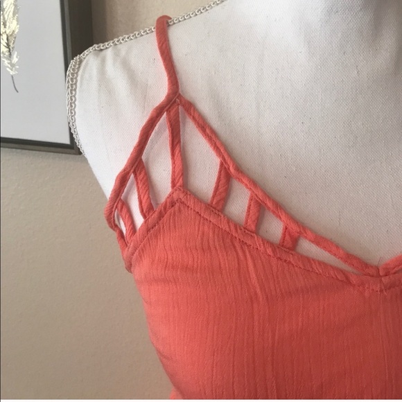 RELISTED Pink Strappy Swim Cover Up Romper - Picture 11 of 11